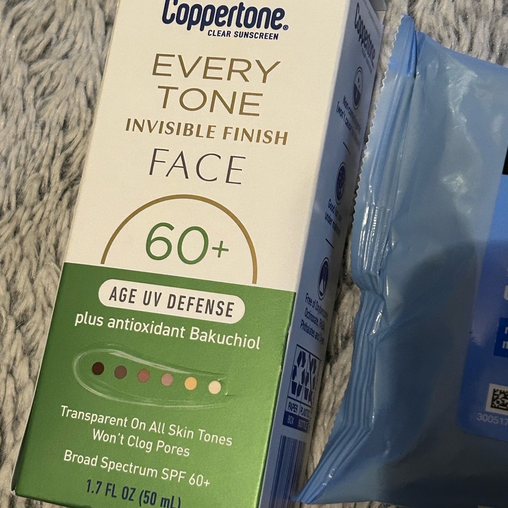 Coppertone face SPF 60+ Every Tone Invisible Finish Sunscreen Age UV Defense New